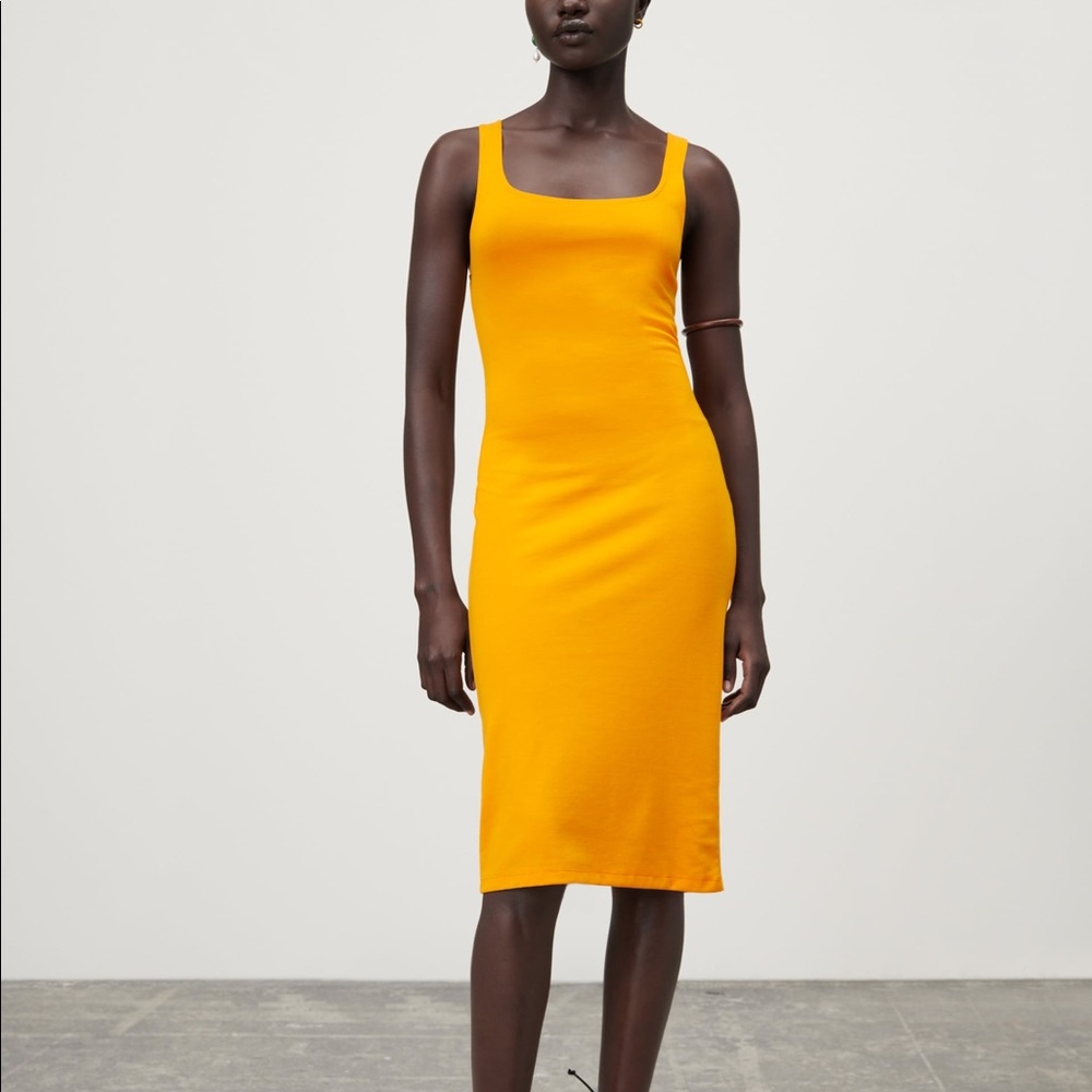 Orange Elastic Trim Zara Dress